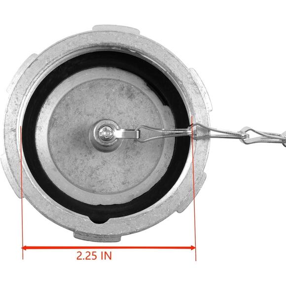 Aluminum Diesel Fuel Cap 2 1/4" for International Ford GMC Trucks No-Lock TINWID - Picture 4 of 9
